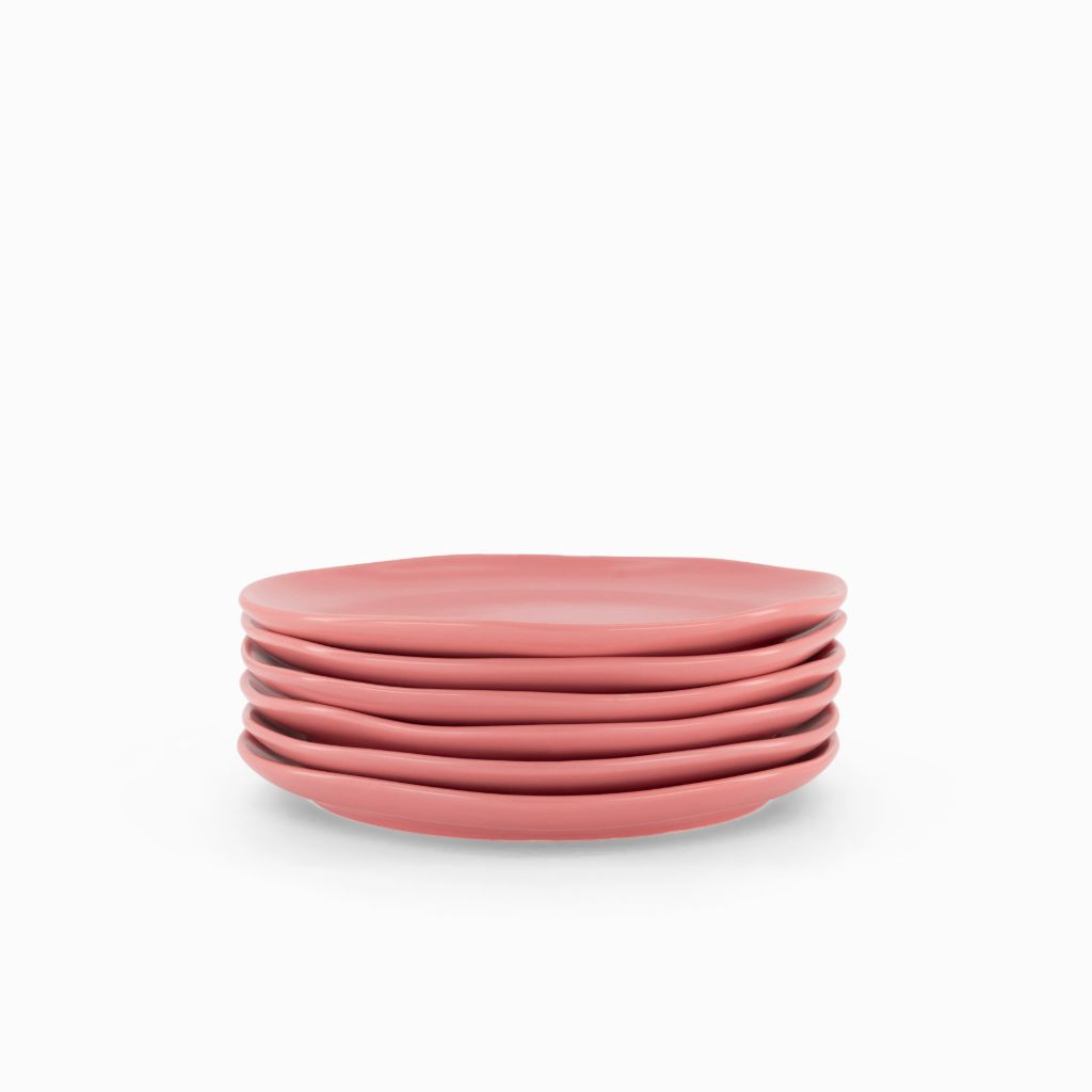 Pink Salad Plates - Set of 6