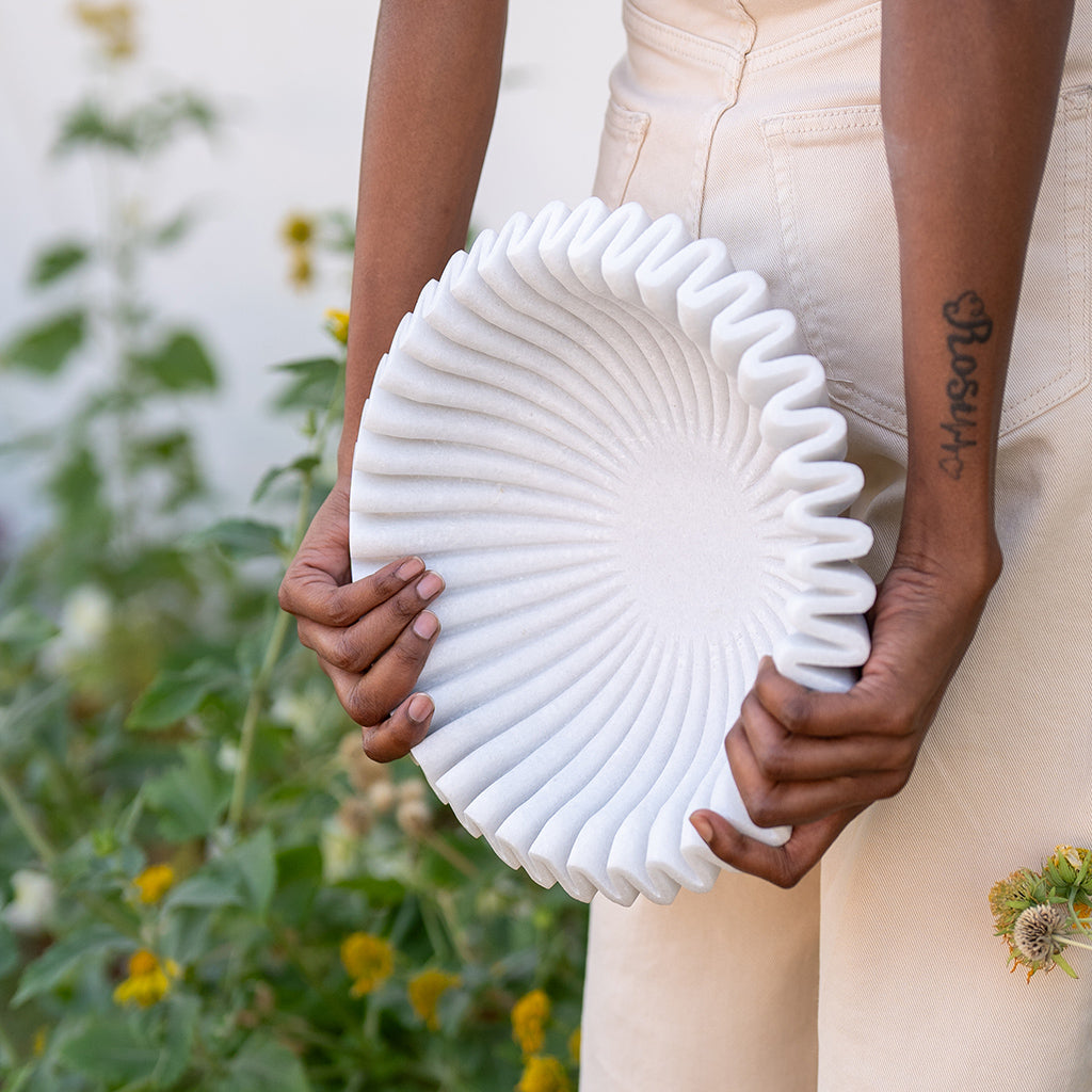 Marble Bowl Ruffled