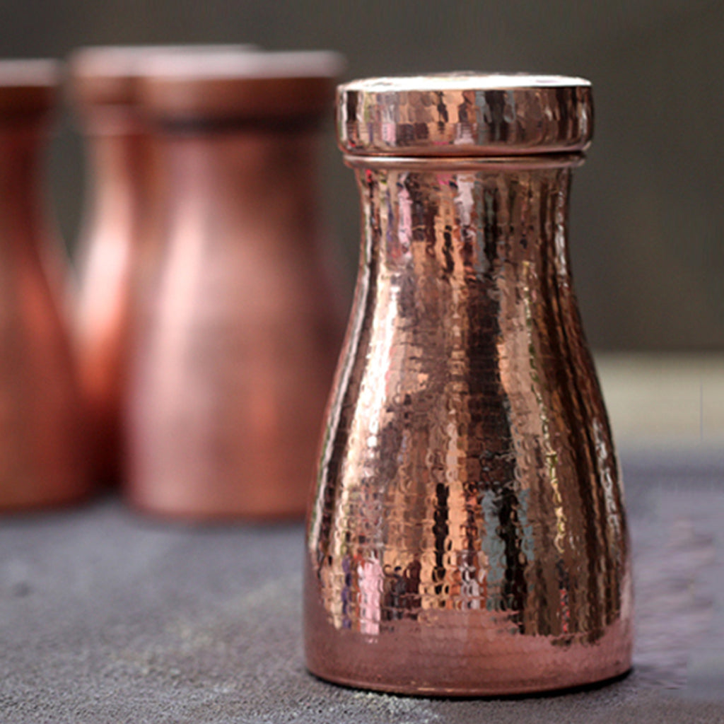 Copper Bedside Carafe and Glass