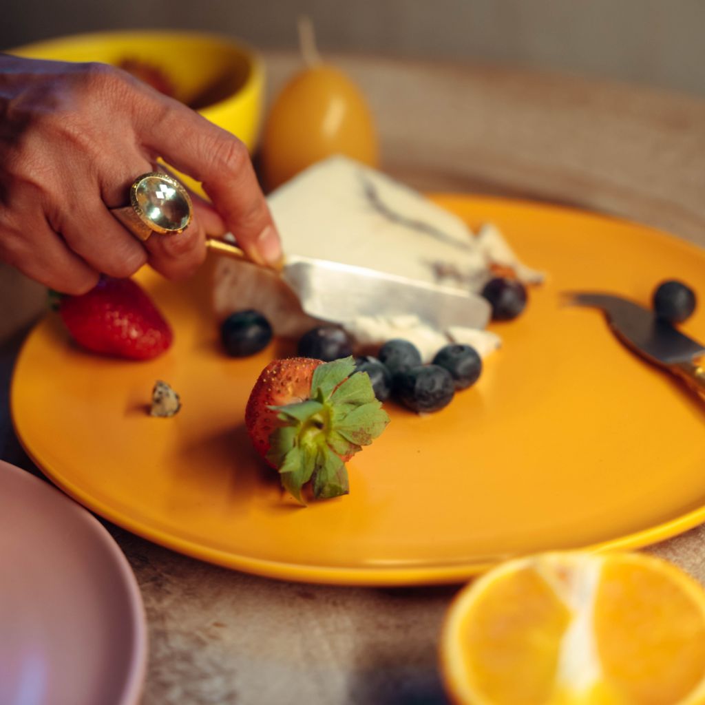 Orange Salad Plates - Set of 6