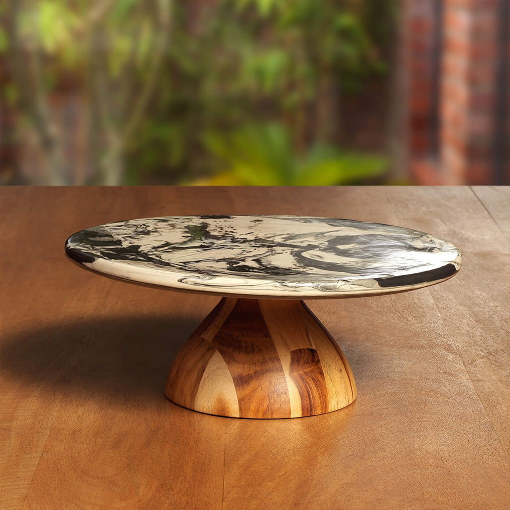 Marbled Ceramic Cake Stand