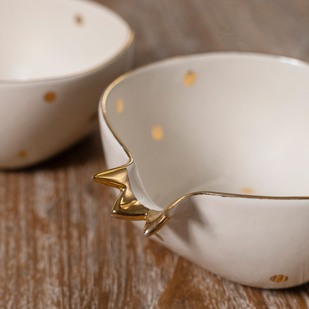 Pomegranate Bowl - Set if 2 (Cream)
