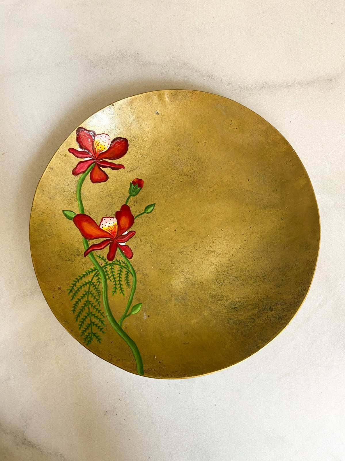 Hand Painted Brass Plates