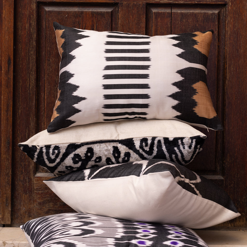 Badia Silk Ikat Cushion