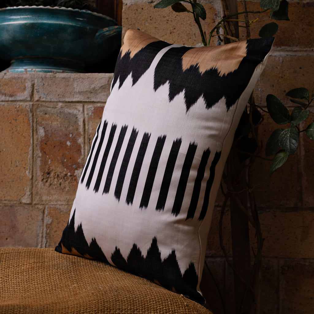 Badia Silk Ikat Cushion