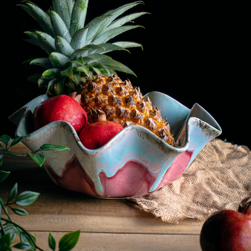 Rouge Flower Serving Bowl
