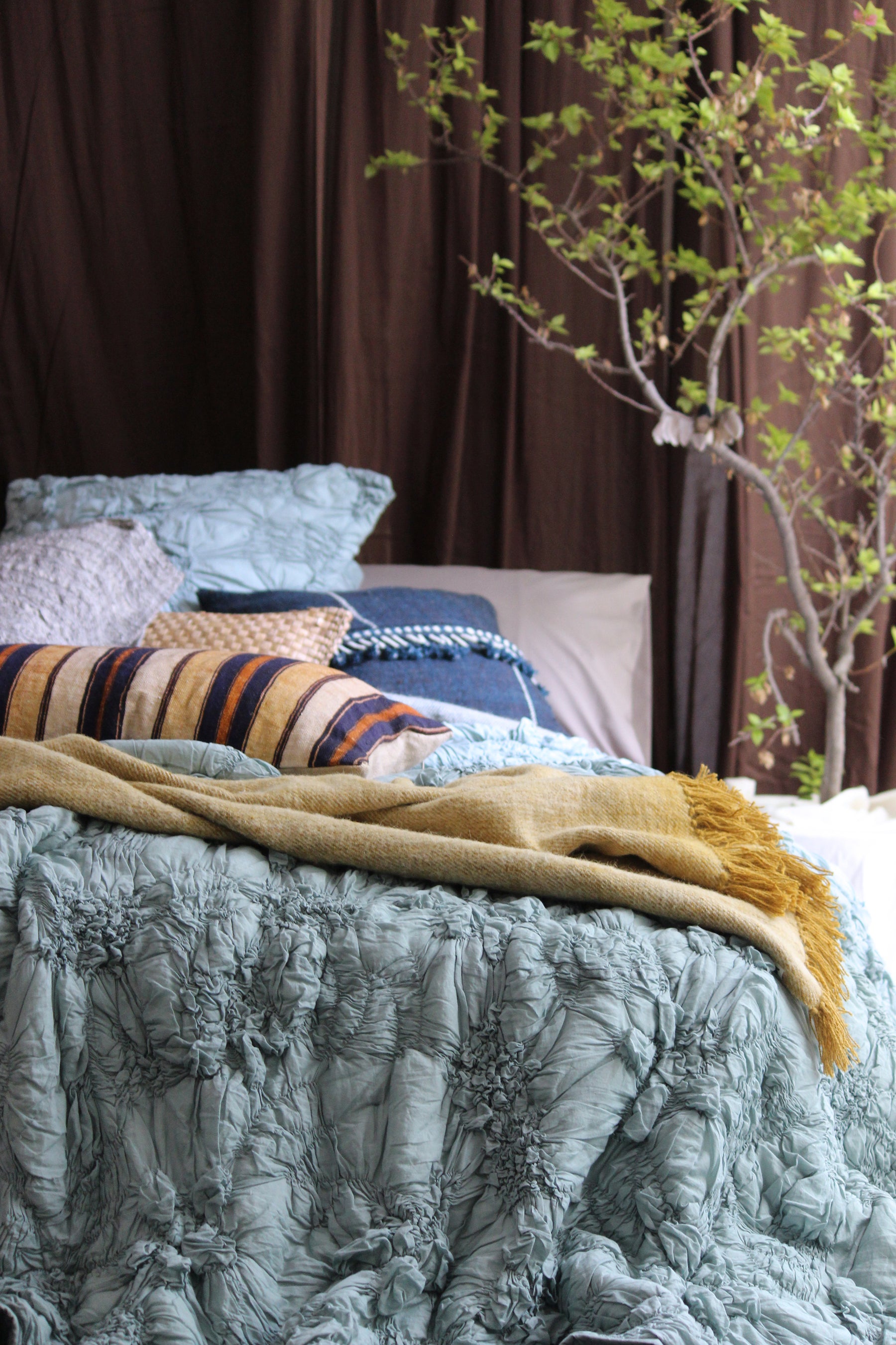 Indigo Stripe Cushion