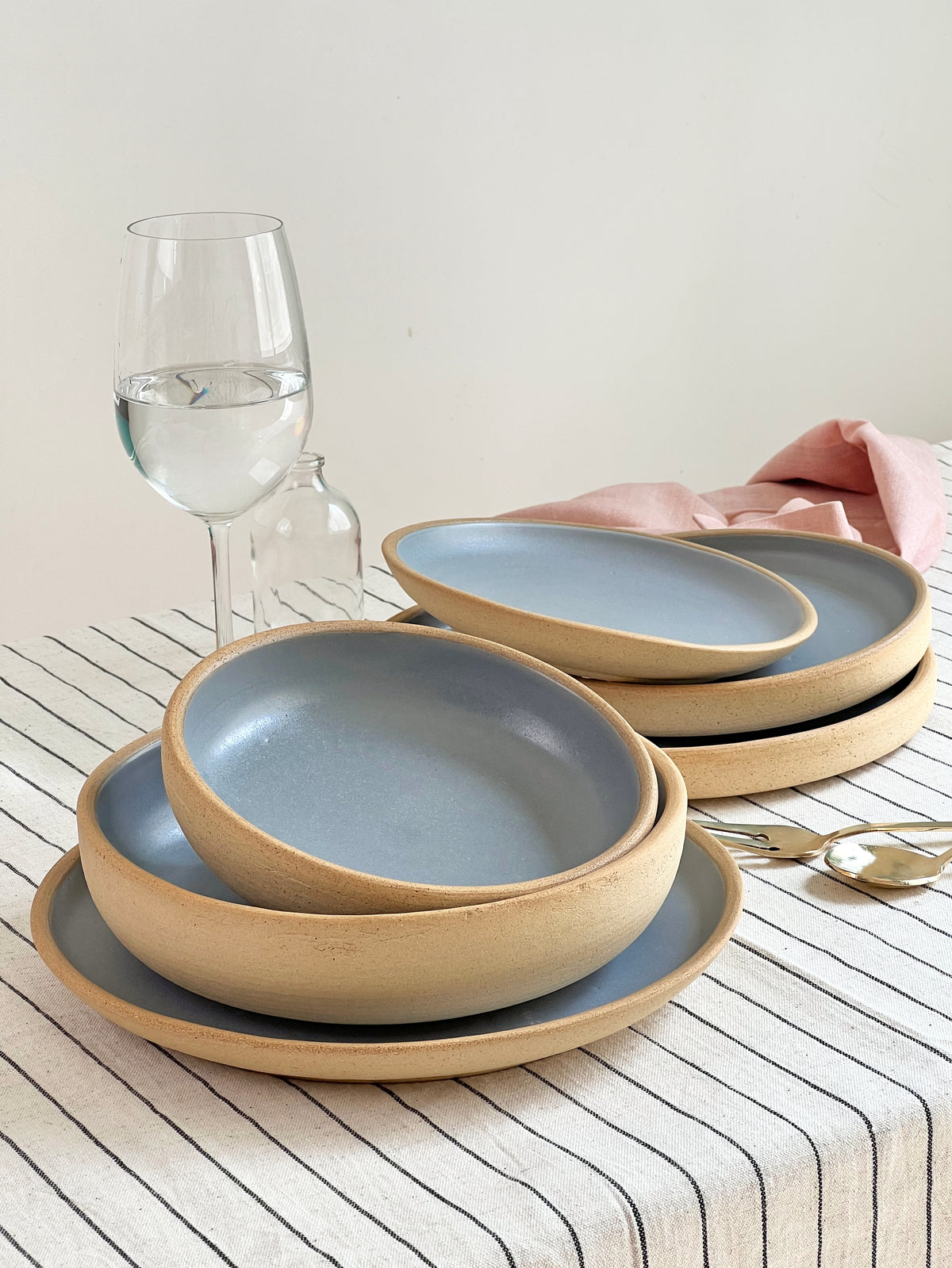 Coupe Pasta Bowl - Blueish Grey