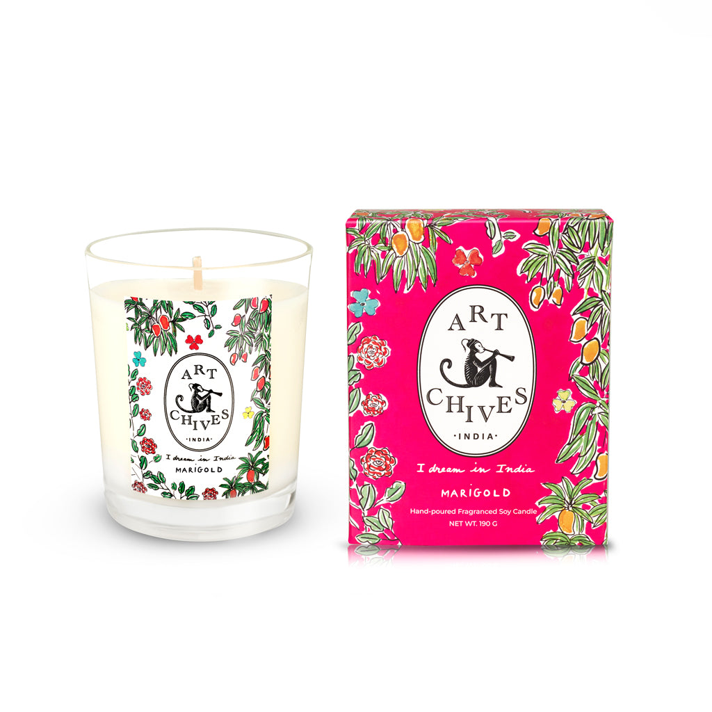 Luxe Harmony Set - Marble Gondola with Brass legs & Scented Candle