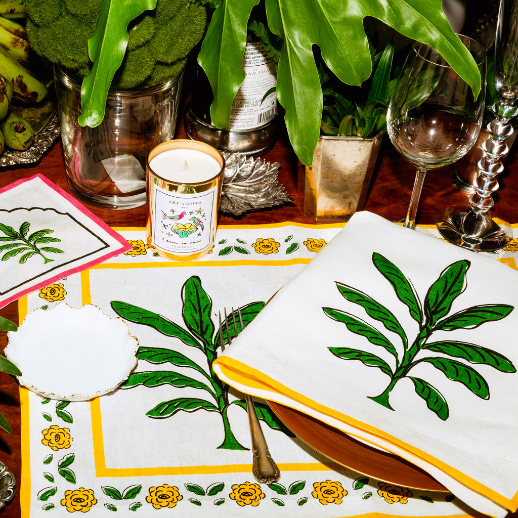 Palm Table Mat and Napkin Set