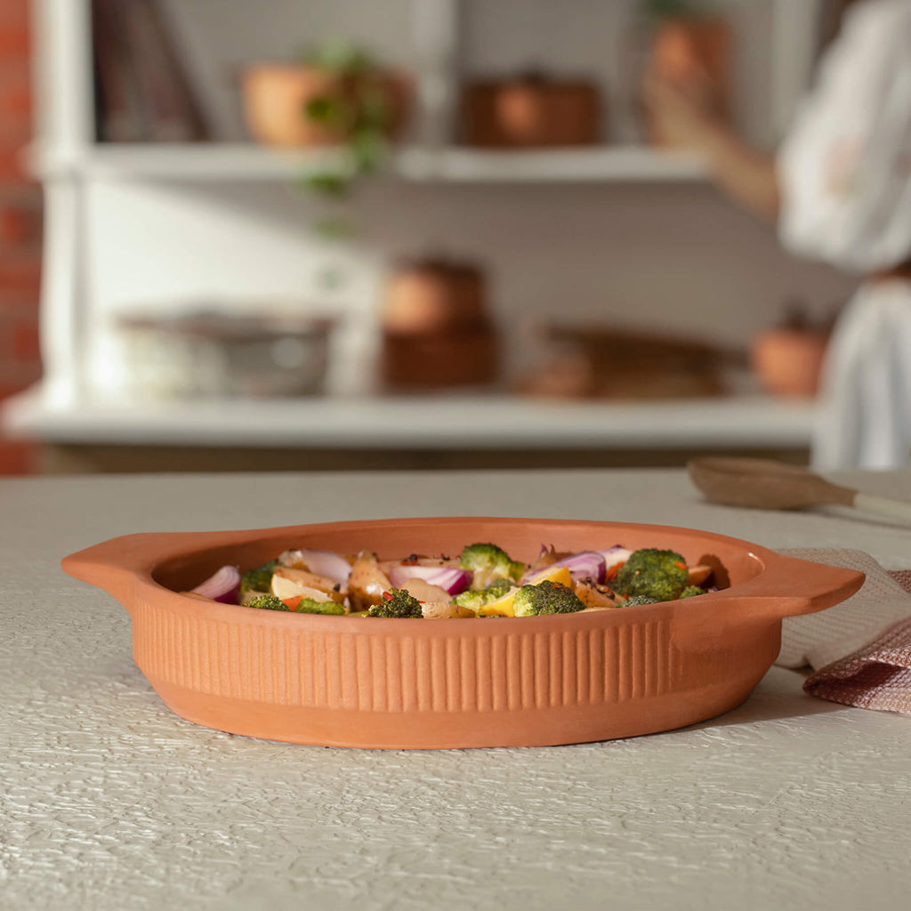 Sienna Terracotta Baking Dish with Handles