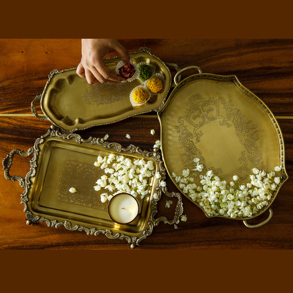 Contoured Brass Tray