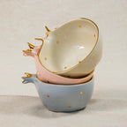 رمان - مجموعة من 3 قطع - وردي، رمادي، وكريمي