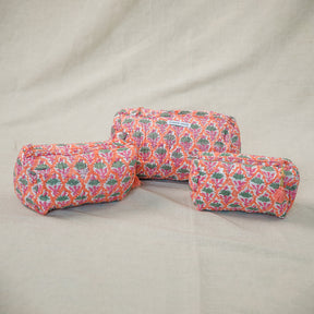 Block Printed Pouches Set of 3