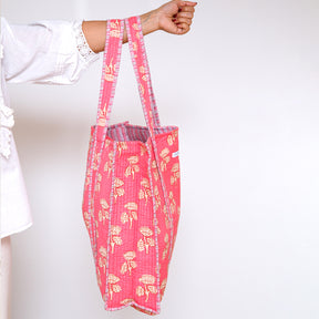 Block Printed Beach Bag
