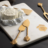 Pomegranate Marble Cheese Board and Knives Set