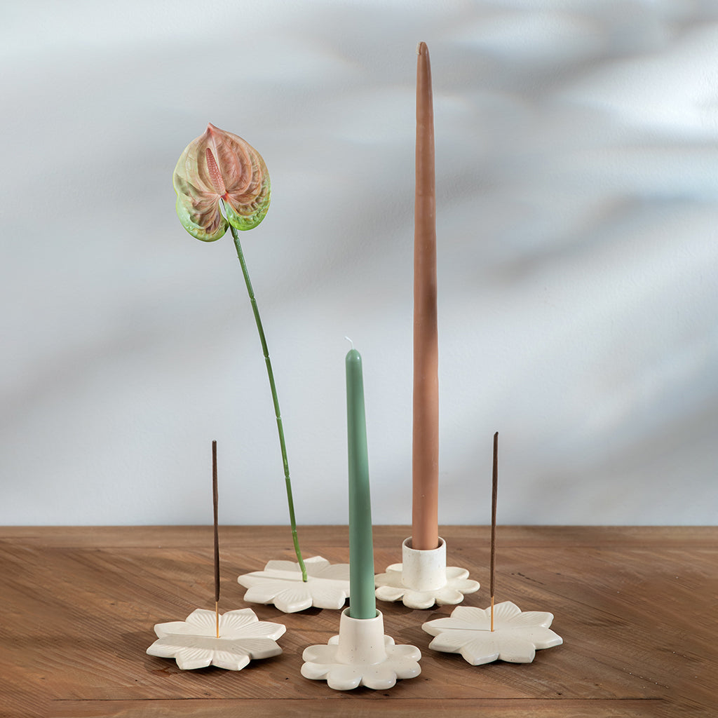 Set of Candle and Twig Holder in Gift Box