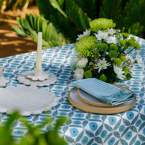 Lila Block Printed Napkins Set