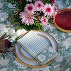 Pia Block Printed Tablecloth & Napkins Set