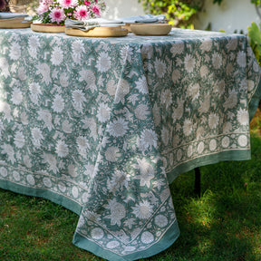 Pia Block Printed Tablecloth