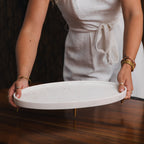 Luxe Harmony Set - Marble Gondola with Brass legs & Scented Candle