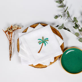 Palm Linen Napkin - Set of 4