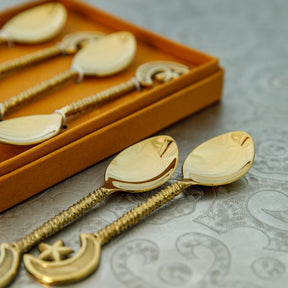 Star and Moon Dessert Spoons - Set of 4