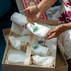 Firoze Linen Table Mats and Dinner Napkins Gift Set