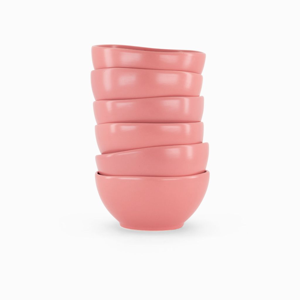 Pink Soup Bowls - Set of 6