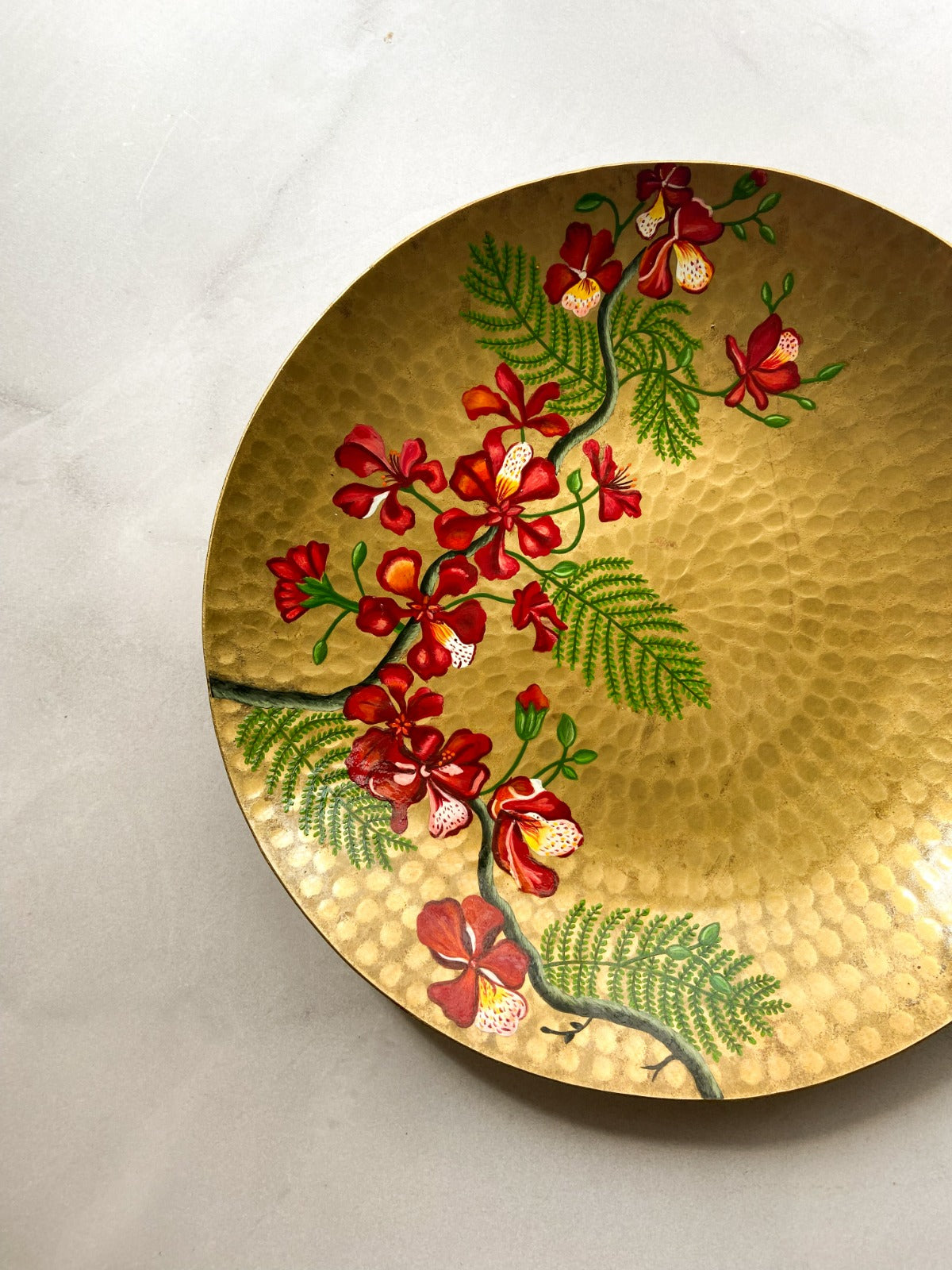 Hand Painted Brass Plates