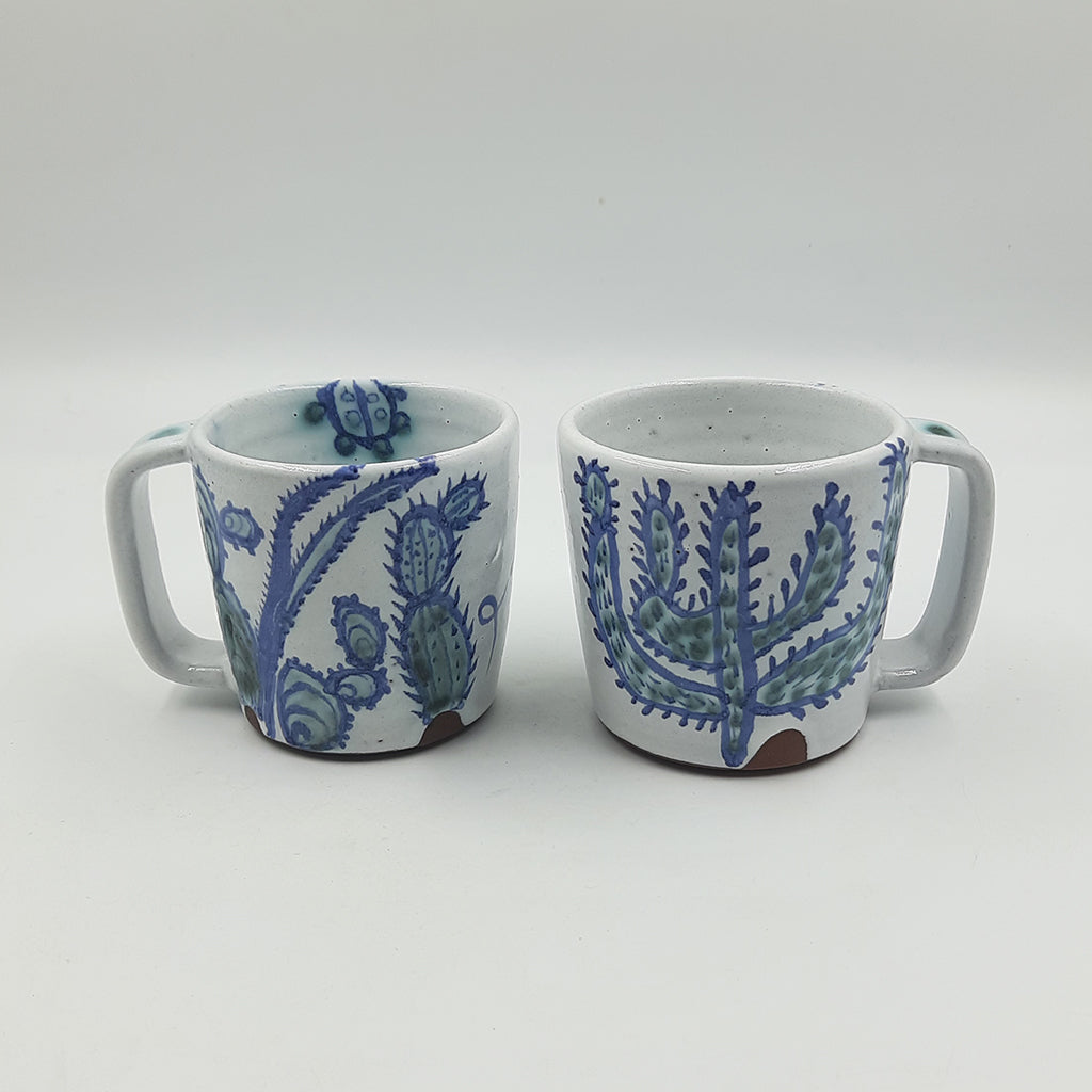 Blue And White Coffee Mugs- Assorted Motifs