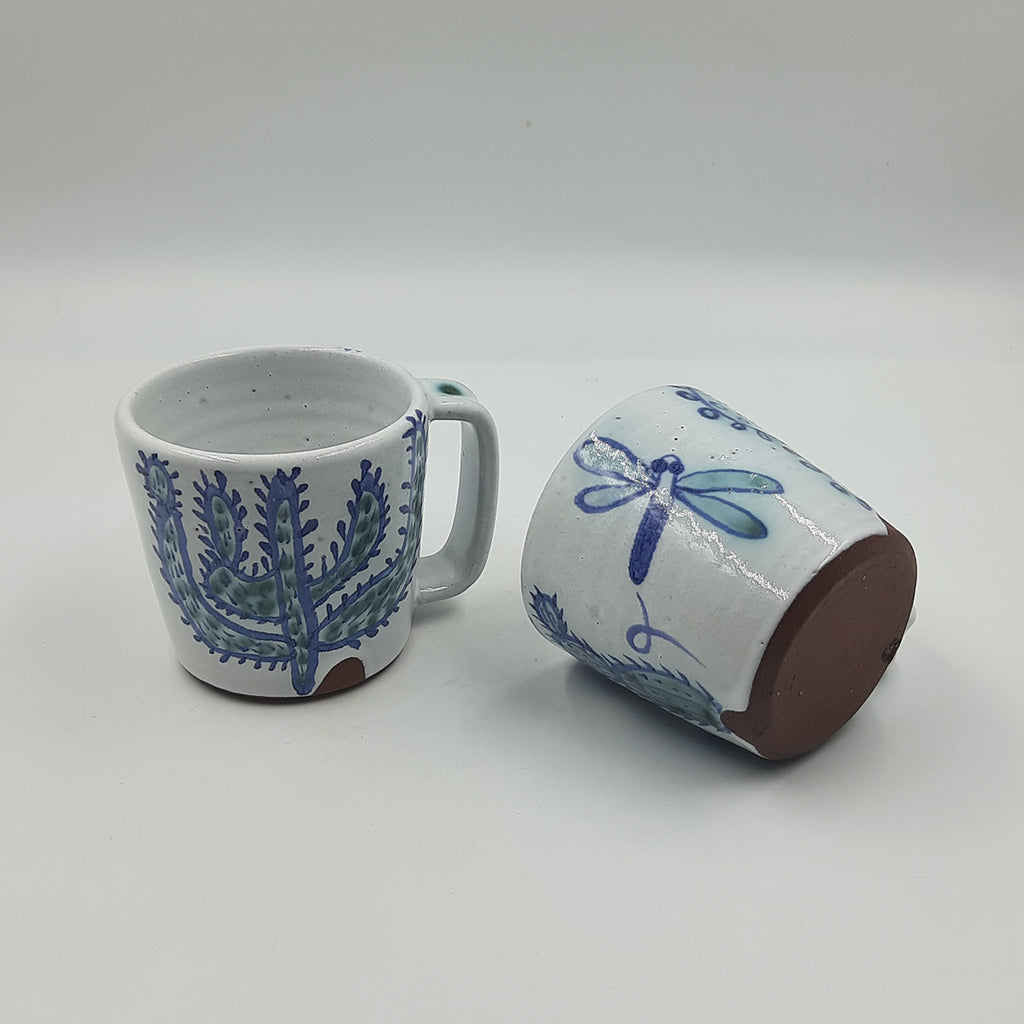 Blue And White Coffee Mugs- Assorted Motifs