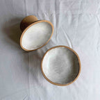 Light Sand Handcrafted Pedestal Bowl