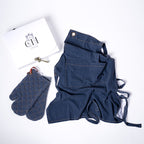 Denim Men's Apron and Oven Mitts