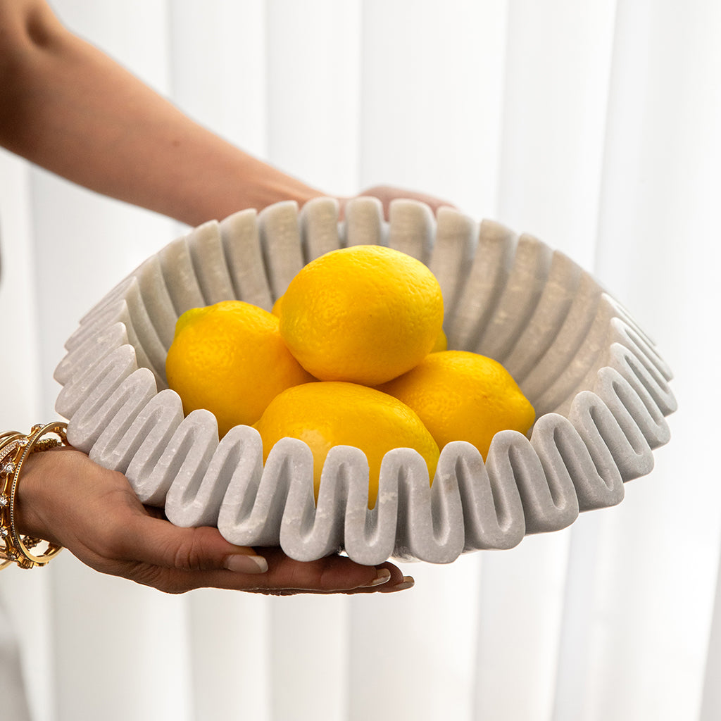 Marble Bowl Ruffled