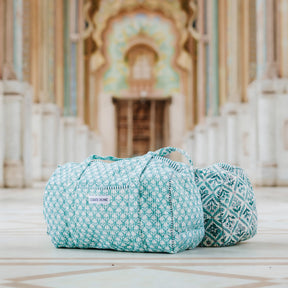 Block Printed Duffel Bag