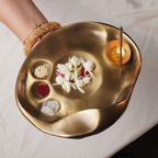 Pooja Thali with Brass Diya Set - Pre Order Only