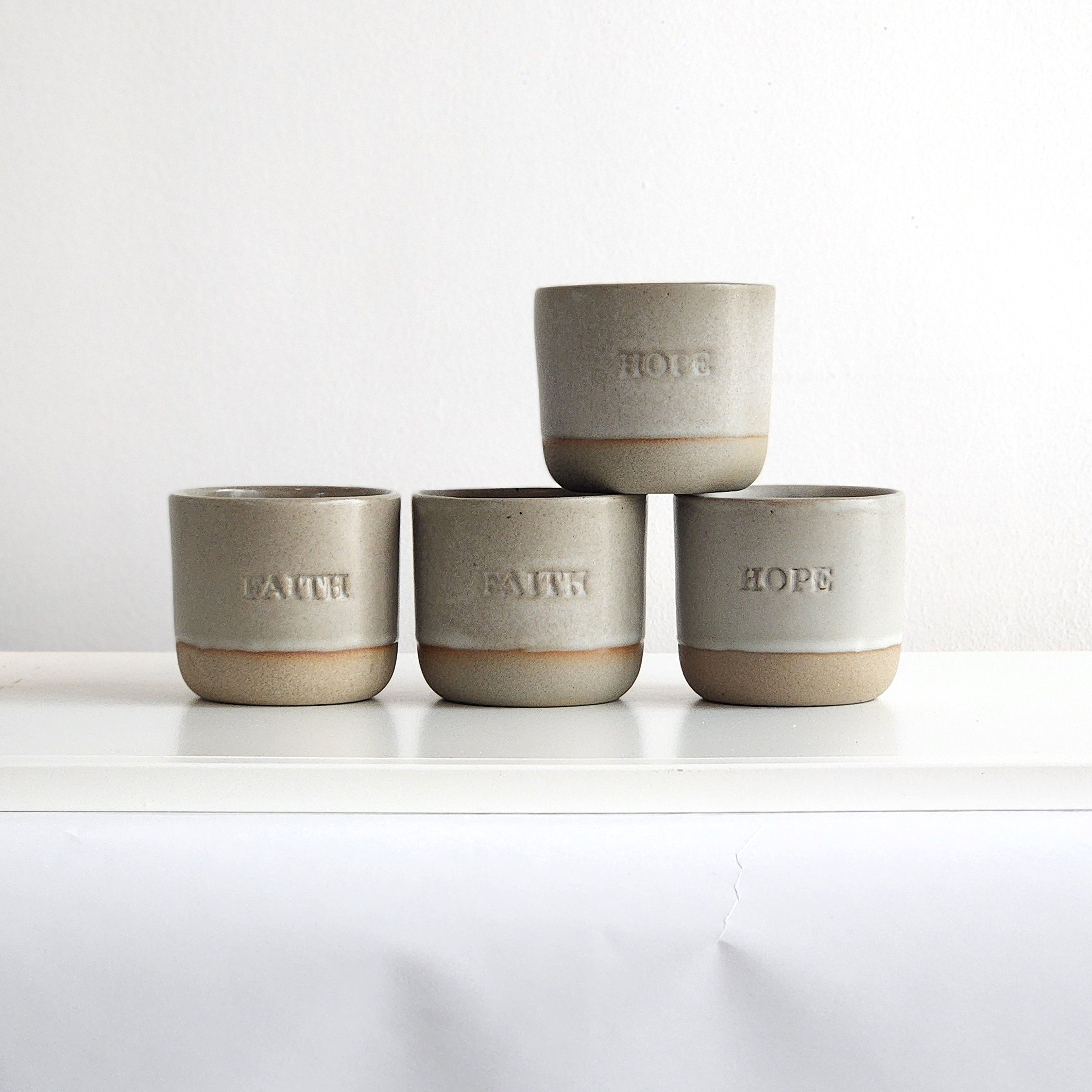 Hope and Faith Cups - Set of 4 | Imperfectly Perfect