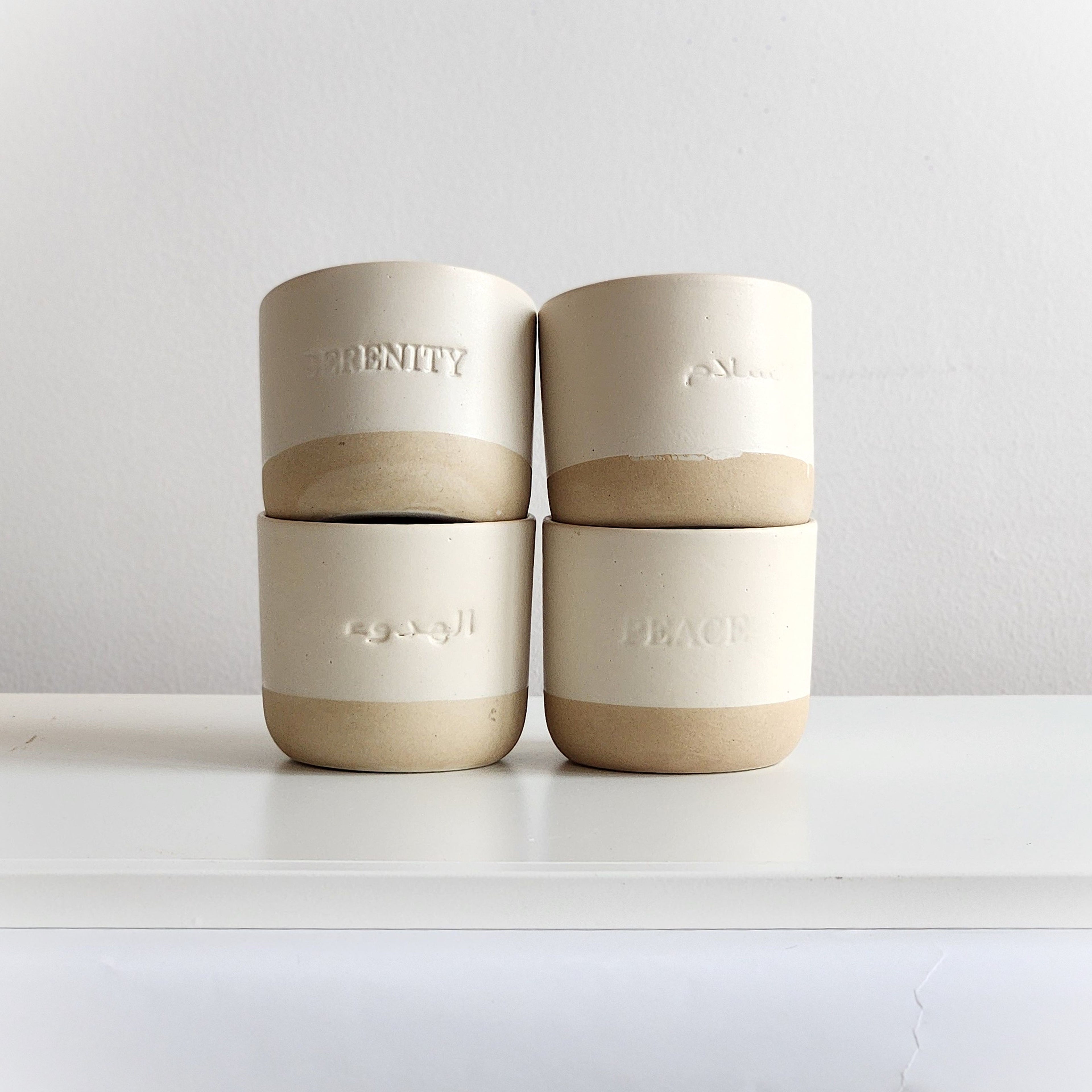 Peace and Serenity Cups - Set of 4 | Imperfectly Perfect