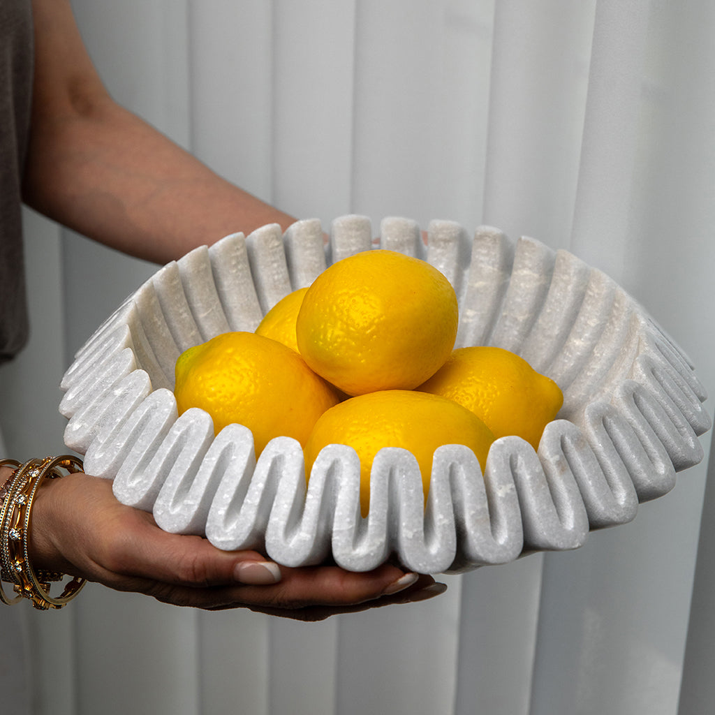 Marble Bowl Ruffled