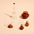 Amber Festive Gift Box - Glass Oil Lamps, Jars & Bell Gift Box - Set of 5