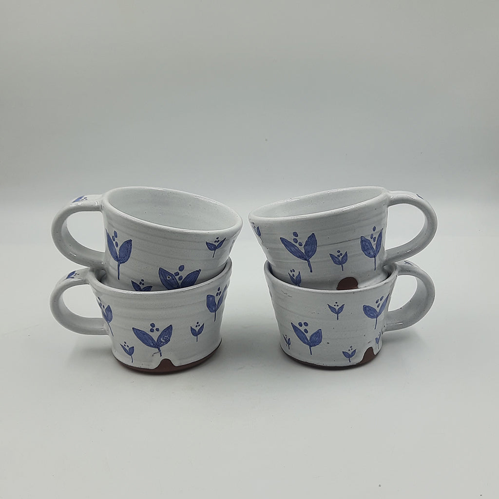 Blue And White Coffee Mugs- Assorted Motifs