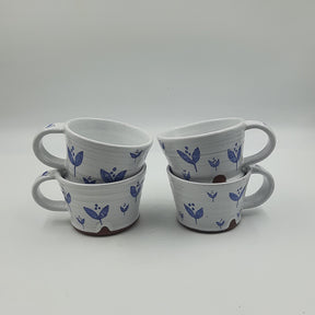 Blue And White Coffee Mugs- Assorted Motifs