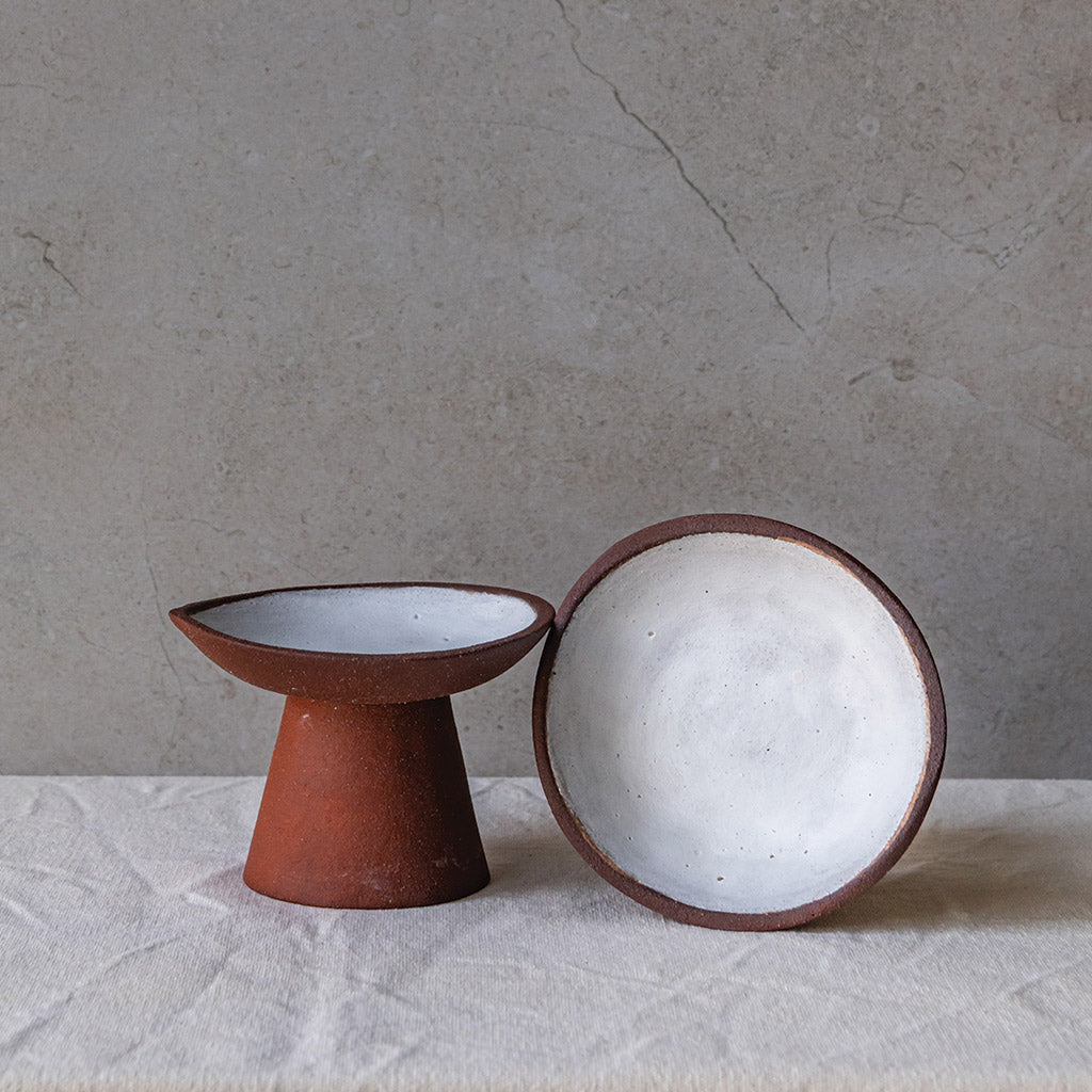 Embers Pedestal Bowl – Handcrafted Elevated Serving Bowl
