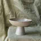 Snowflake Gray Pedestal Bowl