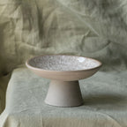 Snowflake Gray Pedestal Bowl