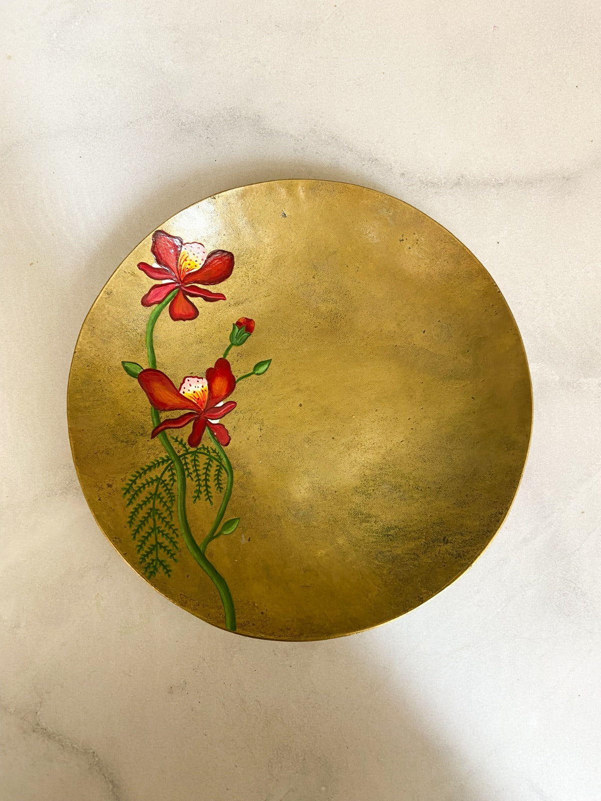 Hand Painted Brass Plates