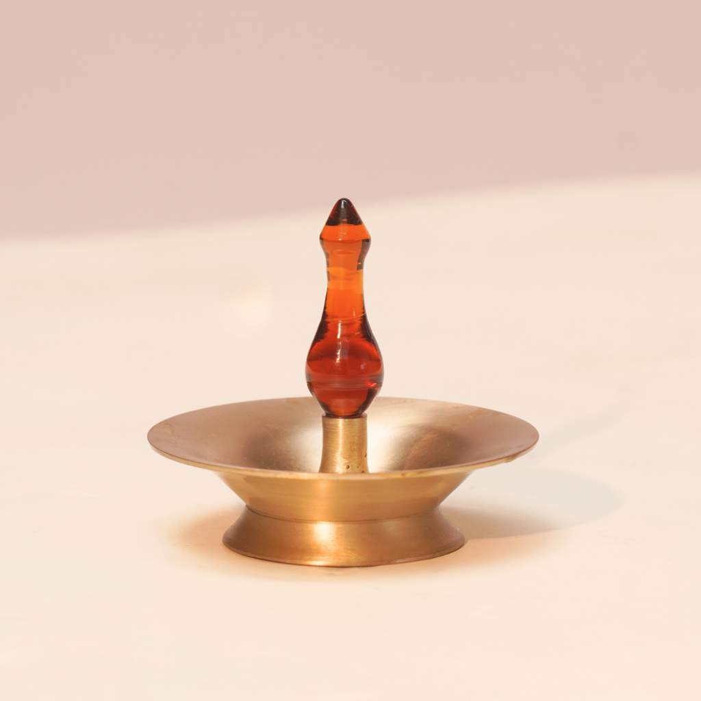 Amber Nilavilakku Oil Lamp Gift Box - Set of 2
