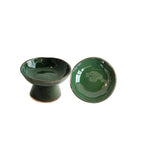 Forest Green Pedestal Bowl