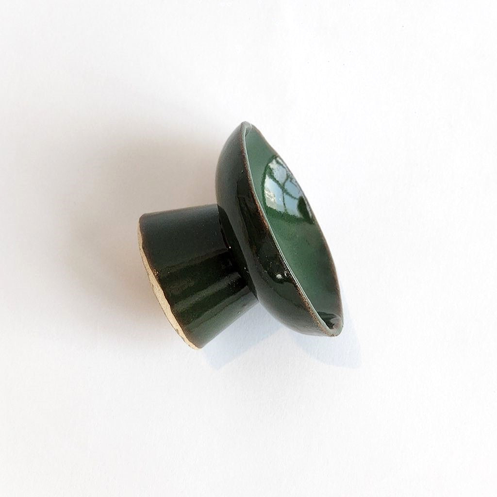 Forest Green Pedestal Bowl